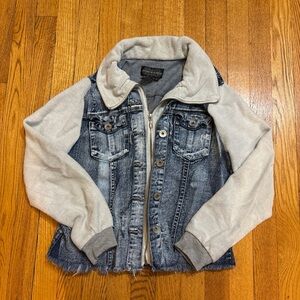 Live a Little Blue and Gray Jean Jacket